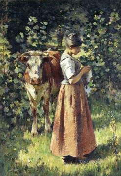 El vaquero Theodore Robinson Pinturas al óleo